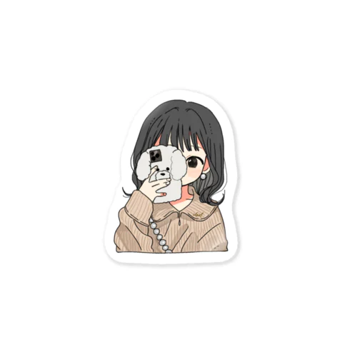 自撮り女の子 Sticker