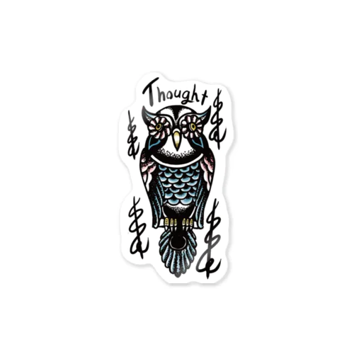 Thought Owl ステッカー ステッカー