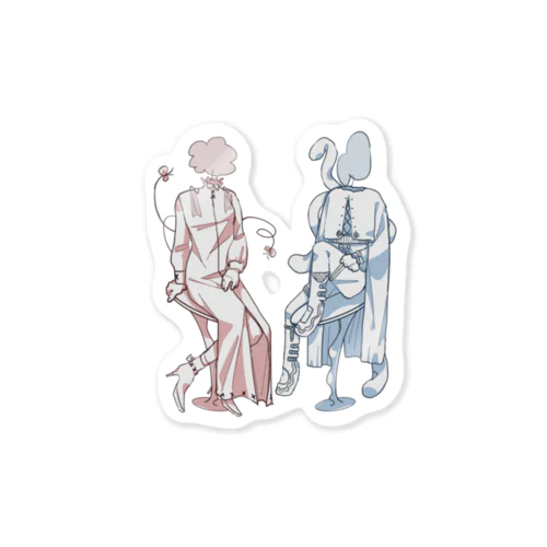 赤と青 Sticker