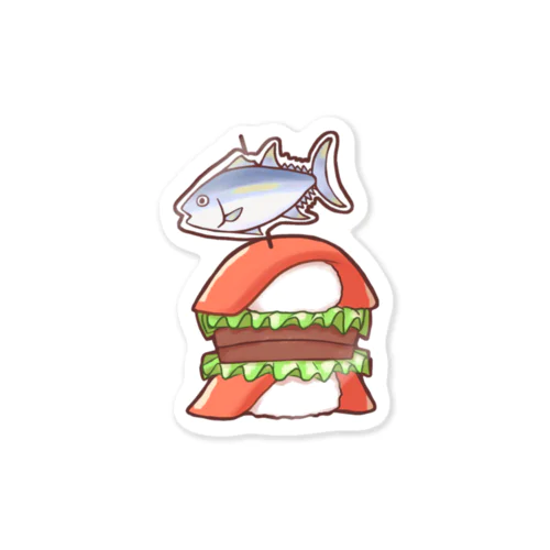 寿司バーガー 鮪ver. Sticker