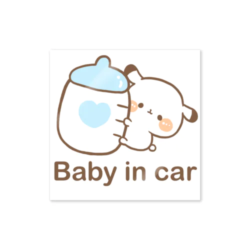 もるちゃんBaby in car Sticker