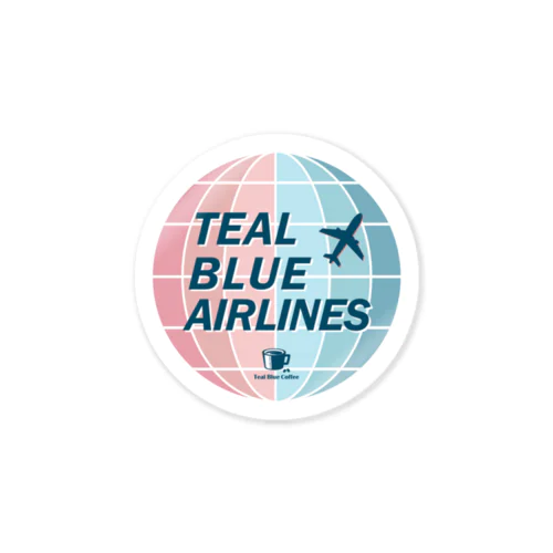 TEAL BLUE AIRLINES Sticker