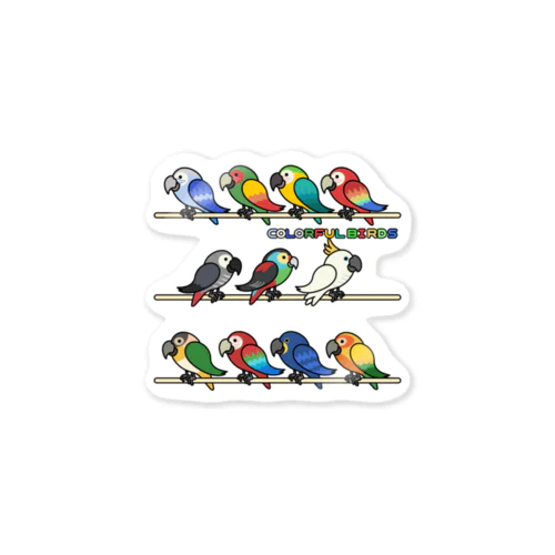 COLORFUL BIRDS Sticker