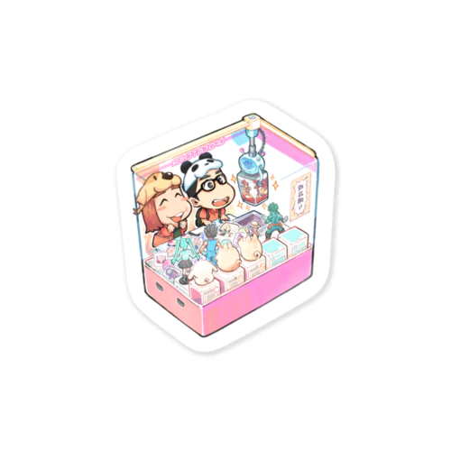 パンダ先生夫婦ステッカー(クレーンゲーム②) Sticker