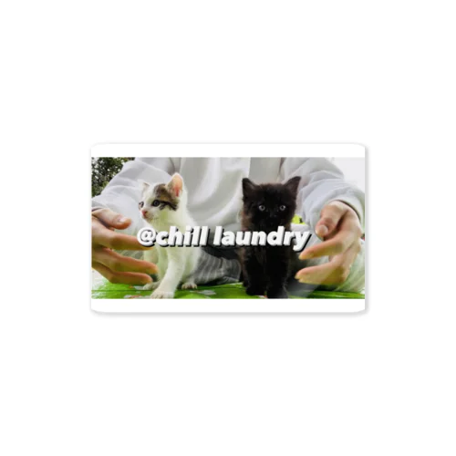 @chill laundry logo ステッカー