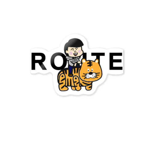 トラ＆ROUTEくん Sticker