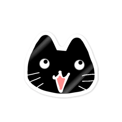 目が開いてる猫 Sticker