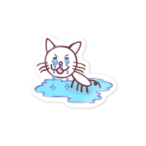 泣いてるネコちゃん Sticker