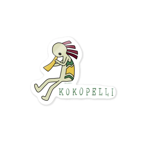 Kokopelli (+logo) Sticker