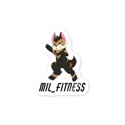 MIL_FITNESSグッズ(フチあり) Sticker