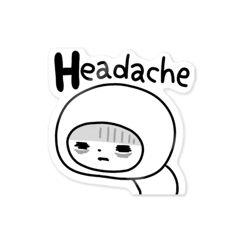 いたみちゃんステッカー(Headache) Sticker