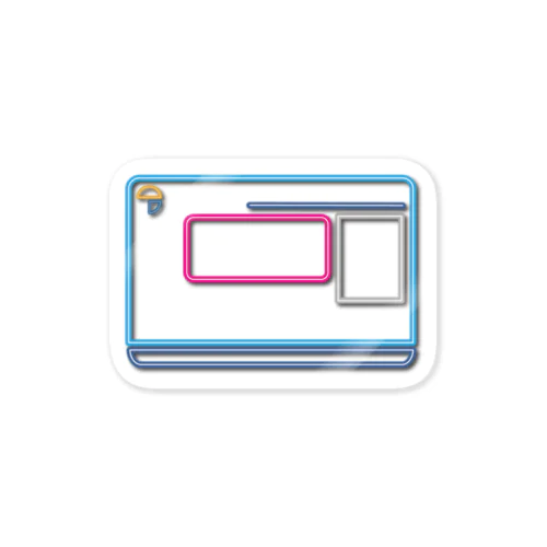 Student ID neon pink Sticker