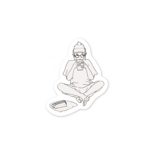 coffee girl Sticker
