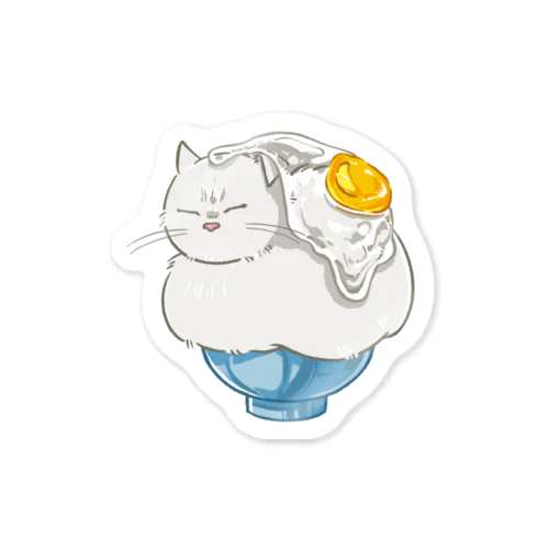 卵かけご飯キャット Sticker