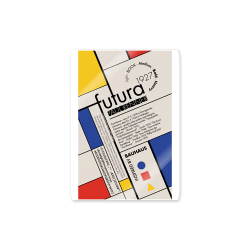 Futura Typography Design  Sticker