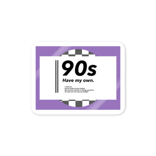 90s purpleステッカー ステッカー