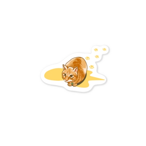 茶トラ　黄色 Sticker