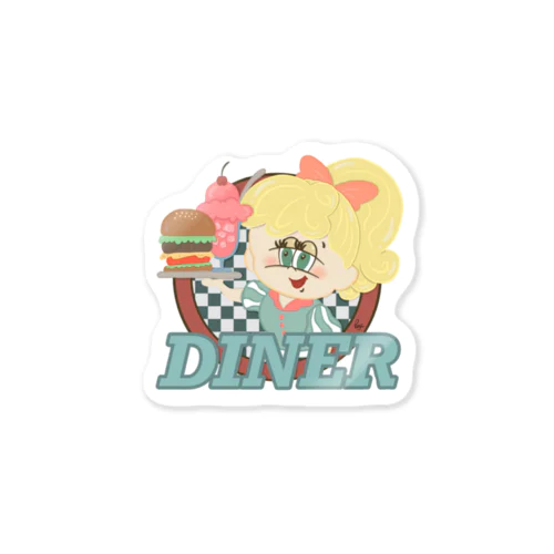 diner girl Sticker