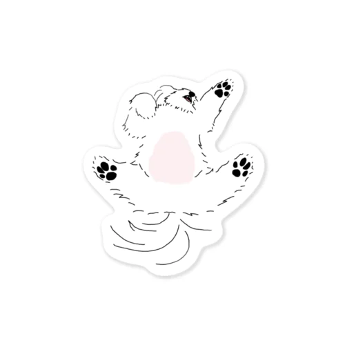 熟睡マルチーズ犬 Sticker