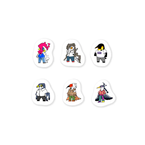 鳥おじさん達 Sticker