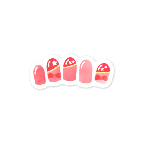 ピンクのマニキュア Sticker
