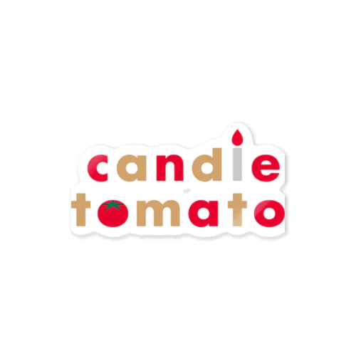 candle tomato ステッカー