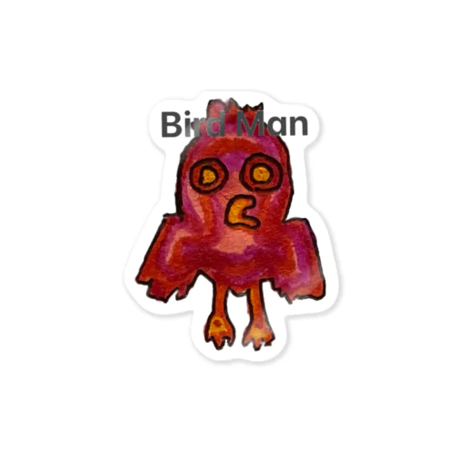 Bird Man Sticker