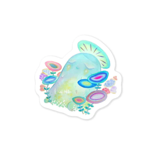 おばけちゃん、花々 Sticker