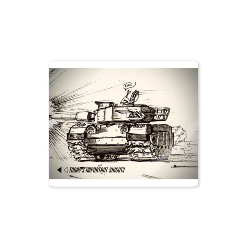 SHIGOTO Fire -TANK- Sticker