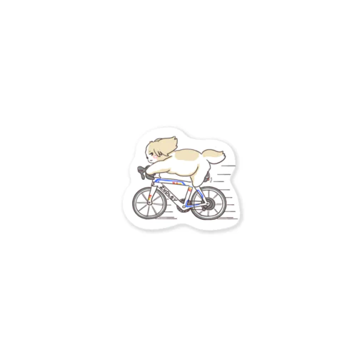 シーズー自転車 Sticker