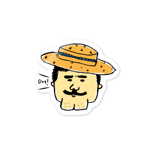 カンカン帽子オジサン Sticker