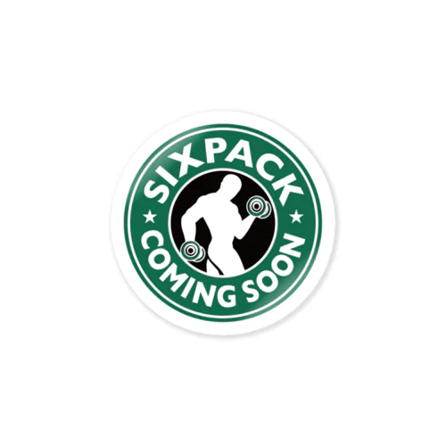 SIXPACK COMING SOON シックスパックはもうすぐ ステッカー