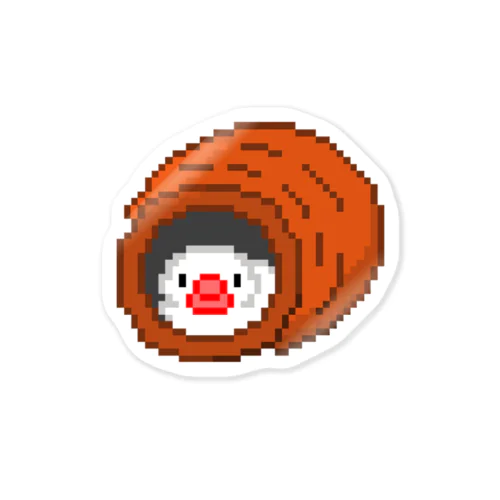 【ドット絵】ツボ巣の文鳥さん Sticker