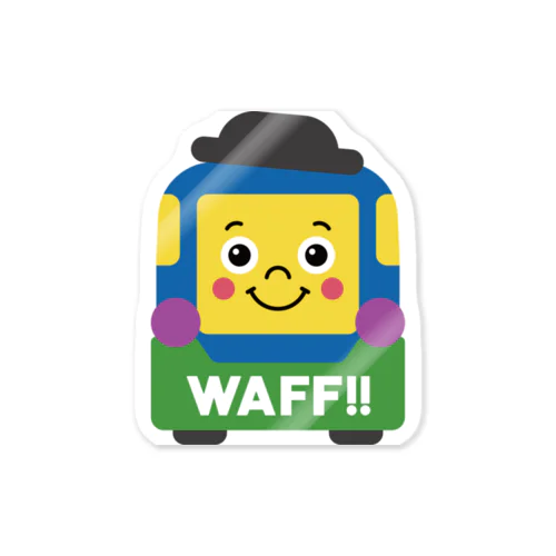 移動型教室 WAFFくんのかお Sticker