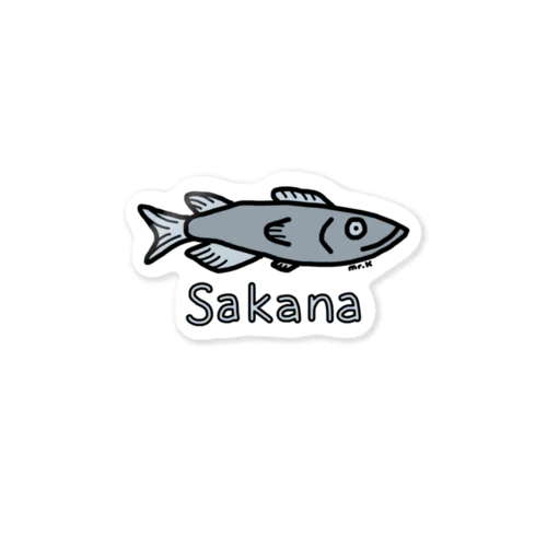 Sakana (魚) 色デザイン ステッカー