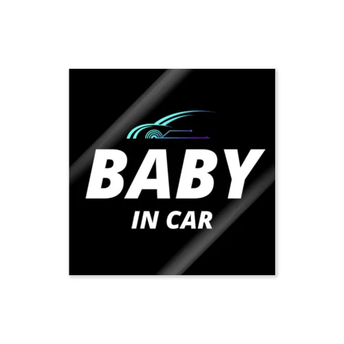 BABY IN CAR 스티커