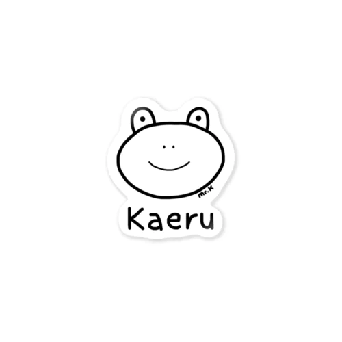 Kaeru (カエル) 黒デザイン ステッカー