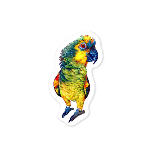 bousuke アオボウシインコ Sticker