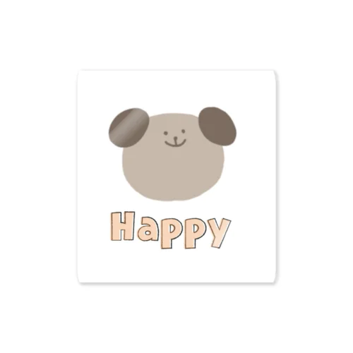 happyわんちゃん ステッカー