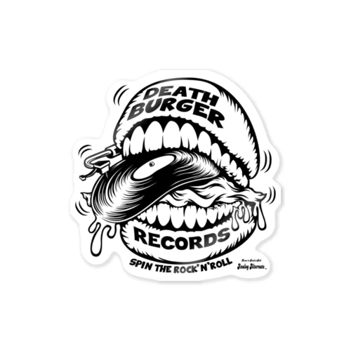 DEATHBURGER RECORDS / WHITE Sticker