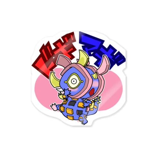 スタンプ怪獣 ドギマギ(ハートノーマル ver.) Sticker