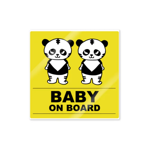 TWINS on BOARD Sticker