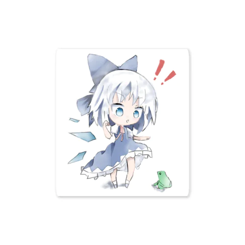 【東方】チルノ&カエル Sticker