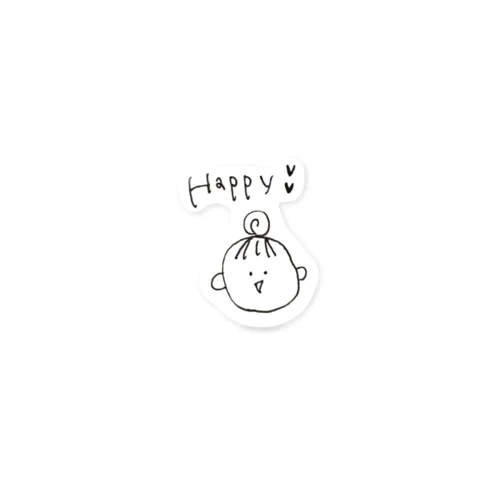 Happy おなご Sticker