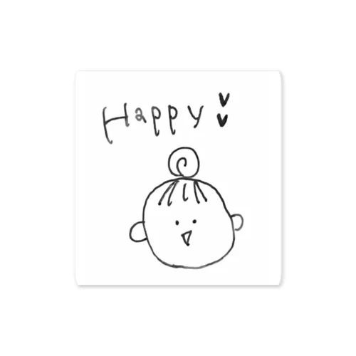 Happy おなご Sticker