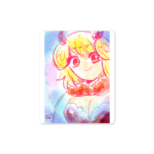 角のはえた少女 Sticker