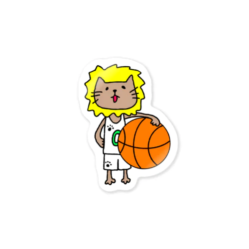 らいおんとバスケットボール Sticker