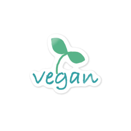 go vegan life Sticker