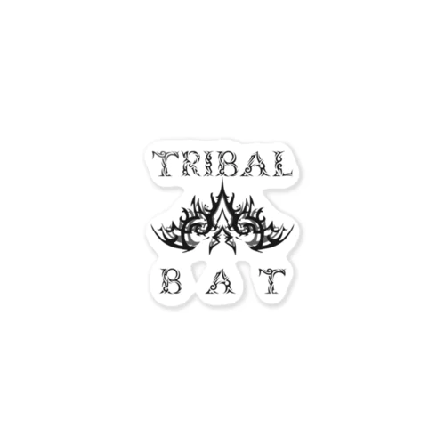 TRIBAL☆BAT LAYERED BLK Sticker