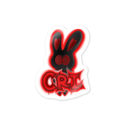 Crazy Rabbit Shop Ikeda red ステッカー ステッカー